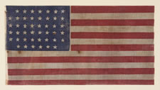 45 STARS, 1896-1907, UTAH STATEHOOD, A SCARCE, ELONGATED VARIETY WITH A RECTILINEAL STAR PATTERN THAT IS NOTCHED IN THREE CORNERS