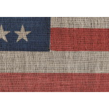 45 STARS ON AN ANTIQUE AMERICAN PARADE FLAG OF THE 1896-1908 PERIOD, SPANISH-AMERICAN WAR ERA, REFLECTS UTAH STATEHOOD