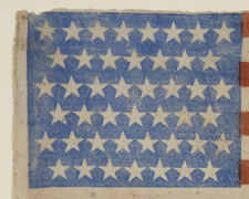 45 STARS ON A CORNFLOWER BLUE CANTON, 1896-1907, SPANISH-AMERICAN WAR ERA