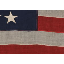 45 STARS ON A SMALL SCALE FLAG OF THE PERIOD AMONG THOSE WITH PIECED-AND-SEWN CONSTRUCTION, 1896-1908, SPANISH-AMERICAN WAR ERA, UTAH STATEHOOD