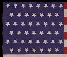 45 UPSIDE-DOWN STARS, 1896-1907, UTAH STATEHOOD, SPANISH-AMERICAN WAR ERA