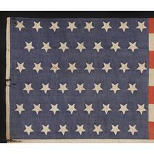 45 UPSIDE-DOWN STARS, 1896-1907, UTAH STATEHOOD, SPANISH-AMERICAN WAR ERA