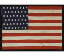 45 UPSIDE-DOWN STARS, 1896-1907, UTAH STATEHOOD, SPANISH-AMERICAN WAR ERA