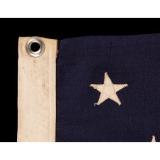 46 STAR ANTIQUE AMERICAN FLAG, 1907-1912, REFLECTS OKLAHOMA STATEHOOD