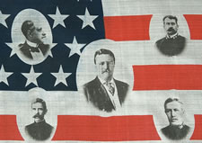 46 STARS, IMAGES OF TEDDY ROOSEVELT AND HIS GREAT WHITE FLEET