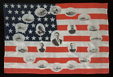 46 STARS, IMAGES OF TEDDY ROOSEVELT AND HIS GREAT WHITE FLEET