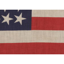 46 STARS WITH VARIED STAR POSITIONING ON AN ANTIQUE AMERICAN FLAG, 1907-1912, REFLECTS OKLAHOMA STATEHOOD