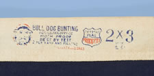 48 EMBROIDERED STARS, MARKED "BULL DOG BUNTING",