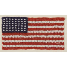 48 STAR BEADWORK AMERICAN FLAG, CA 1912-1920