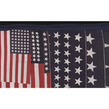 48 STAR PARADE FLAG SALESMAN'S SAMPLE, CA 1912-1930, FROM THE COLLECTION OF J RICHARD PIERCE