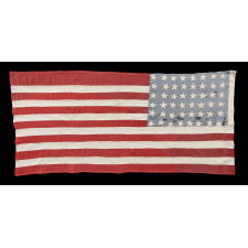 48 STARS ON AN AMERICAN FLAG MADE BY FRENCH RESISTANCE DURING WWII, PRESENTED TO THE 3RD SQUAD OF THE 8TH INFANTRY REGIMENT (MOTORIZED, 4TH INFANTRY DIVISION) FOLLOWING THEIR PARTICIPATION IN THE BATTLE OF NORMANDY, IN GRATITUDE OF THE NATION'S FORTHCOMING LIBERATION IN 1944, A WONDERFUL EXAMPLE