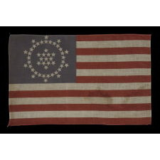 48 STARS ON AN ANTIQUE AMERICAN FLAG DESIGNED AND COMMISSIONED BY WAYNE WHIPPLE, 1910-1912, A RARE AND HIGHLY DESIRED EXAMPLE