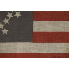 48 STARS ON AN ANTIQUE AMERICAN FLAG DESIGNED AND COMMISSIONED BY WAYNE WHIPPLE, 1910-1912, A RARE AND HIGHLY DESIRED EXAMPLE