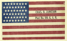 48 STARS, "CHARLES D. JAMESON" CIVIL WAR VETERANS POST, 1913 OR PRIOR