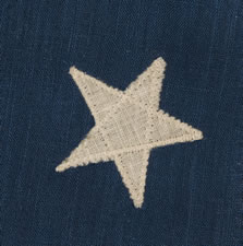 48 STARS CONFIGURED INTO THE LETTERS "U.S.A.", COPYWRITTEN IN 1916 BY C.A. HARTMAN, ONE OF ONLY THREE KNOWN SURVIVING EXAMPLES AND ONE OF THE MOST INTERESTING DESIGNS KNOWN TO EXIST IN EARLY FLAGS