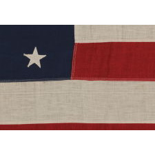 48 STARS CONFIGURED INTO THE LETTERS “U.S.A.”, COPYRIGHTED IN 1916 BY C.A. HARTMAN, ONE OF ONLY FOUR KNOWN SURVIVING EXAMPLES AND ONE OF THE MOST INTERESTING DESIGNS KNOWN TO EXIST IN EARLY FLAGS