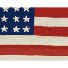 48 STARS, CROCHETED, A BEAUTIFUL EXAMPLE, WWI - WWII ERA