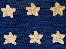 48 STARS, CROCHETED, WWI - WWI ERA, A BEAUTIFUL EXAMPLE IN A SUBSTANTIAL, CIVIL WAR ERA, SOLID WALNUT FRAME