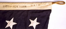 48 STARS, MARKED "CITY OF NEW YORK", APPROX 6' x 10', A RARE EXAMPLE