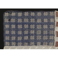 48 STARS THAT RESEMBLE SNOWFLAKES ON AN EXTRAORDINARY NEEDLEWORK FLAG MADE IN THE NEAR EAST FOR AN AMERICAN CITIZEN, 1912-1918 or POSSIBLY PRIOR