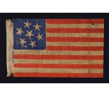 7-STAR CONFEDERATE SYMPATHIZER FLAG, A WAR-PERIOD EXAMPLE IN A SCARCE, LARGE SIZE