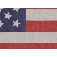 ANTIQUE AMERICAN FLAG WITH 41 STARS, AN UNOFFICIAL STAR COUNT, ACCURATE FOR JUST 3 DAYS AND AMONG THE MOST RARE EXAMPLES OF THE 19TH CENTURY, MONTANA STATEHOOD, CA 1889