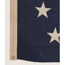 ANTIQUE AMERICAN U.S. NAVY JACK WITH 45 STARS, MADE BETWEEN 1896 AND 1908, IN THE PERIOD WHEN UTAH WAS THE MOST RECENT STATE TO JOIN THE UNION, DURING THE SPANISH-AMERICAN WAR ERA