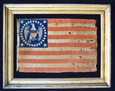 Astounding 34 Star Parade Flag with Eagle Canton -- Civil War Period