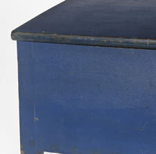 BLUE PAINTED STAND-UP DESK, LIKELY OF MAINE ORIGIN, CA 1840