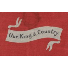 BRITISH UNION JACK KERCHIEF, PRINTED ON SILK, WITH PATRIOTIC SLOGANS, WWI ERA (1914-18)