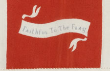 BRITISH UNION JACK KERCHIEF, PRINTED ON SILK, WITH PATRIOTIC SLOGANS, WWI ERA (1914-18)