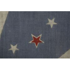 CAMPAIGN KERCHIEF MADE TO SUPPORT THE 1892 PRESIDENTIAL RUN OF BENJAMIN HARRISON AND WHITELAW REID, WITH PATRIOTIC IMAGERY AND PROTECTION TO HOME INDUSTRIES SLOGAN