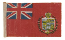 CANADIAN VERSION OF THE BRITISH RED ENSIGN, A PARADE FLAG ON ITS ORIGINAL STAFF, 1905-1921