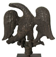 CAST IRON EAGLE, A BOOK PRESS COUNTERWEIGHT, MADE IN PHILADELPHIA, CIRCA 1813