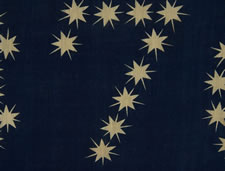 CENTENNIAL CELEBRATION FLAG WITH 10-POINTED STARS THAT SPELL "1776 - 1876", ONE OF THE MOST GRAPHIC OF ALL EARLY EXAMPLES