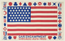 CHICAGO RELATIONSHIP: 45 STARS, RARE FORMAT W/ CORPS BADGES AROUND THE PERIMETER