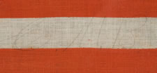 CIVIL WAR ERA PARADE FLAG WITH 36 STARS IN A VERY RARE FORM THAT DISPLAYS A "U" FOR UNION