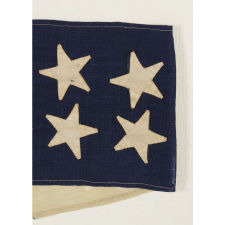 CIVIL WAR ERA U.S. NAVY COMMISSIONING PENNANT, EXTREMEMLY RARE WITH THE FULL COMPLIMENT OF 36 STARS REFLECTING THE NUMBER OF STATES DURING ITS PERIOD OF MANUFACTURE, SIGNED HORSTMANN, PHILADELPHIA, 1864-67