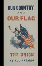 CIVIL WAR, PRO-UNION BROADSIDE/FLYER  WITH A 35-STAR FLAG IMAGE