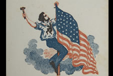 CIVIL WAR, PRO-UNION BROADSIDE/FLYER  WITH A 35-STAR FLAG IMAGE