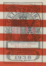 CIVIL WAR VETERAN'S OVERPRINT, 75TH ANNIVERSARY OF THE BATTLE OF GETTYSBURG