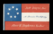 CONFEDERATE 1ST NATIONAL FLAG COVER (ENVELOPE) ADVERTISING JEFFERSON DAVIS AND ALEXANDER STEPHENS FOR PRESIDENT AND VICE PRESIDENT OF THE CONFEDERATE STATES OF AMERICA (1861)