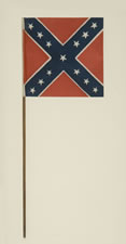 CONFEDERATE BATTLE-STYLE PARADE FLAG, SQUARE FORMAT, CA 1910-1945