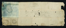 CONFEDERATE BIBLE FLAG OF SGT. JOSEPH L. GRANTHAM OF THE 16TH VA INFANTRY, MAILED TO HIS FUTURE WIFE, MISS LYDIA A. GRANTHAM, OF MIDDLEWAY, VIRGINIA (ANNEXED TO WEST VIRGINIA IN 1863)