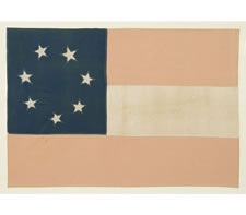 CONFEDERATE FIRST NATIONAL FLAG OR "STARS & BARS", AN UNUSUALLY NICE REUNION PERIOD EXAMPLE, 1884-1920