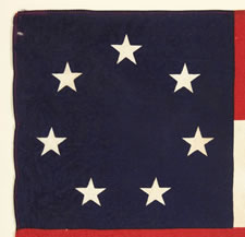 CONFEDERATE FIRST NATIONAL, "STARS & BARS" PARADE FLAG, 1920-1950