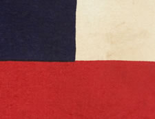 CONFEDERATE FIRST NATIONAL, "STARS & BARS" PARADE FLAG, 1920-1950