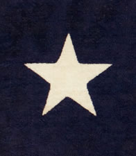 CONFEDERATE FIRST NATIONAL, "STARS & BARS" PARADE FLAG, 1920-1950