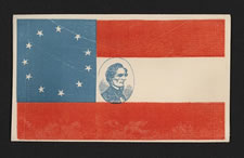 CONFEDERATE PARADE FLAG COVER [ENVELOPE] WITH PORTRAIT OF JEFFERSON DAVIS