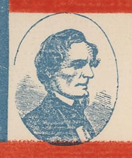 CONFEDERATE PARADE FLAG COVER [ENVELOPE] WITH PORTRAIT OF JEFFERSON DAVIS